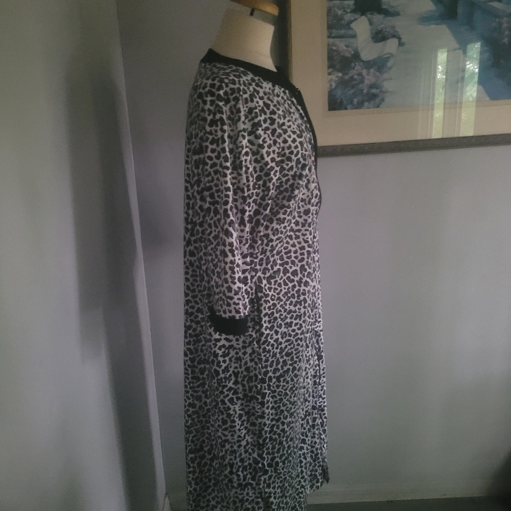 Ekouaer Leopard Print Long Robe Size S - Picture 5 of 11